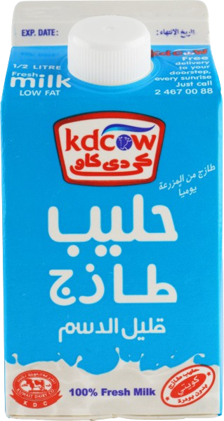 كدي كاو حليب طازج قليل الدسم 1/2 لتر